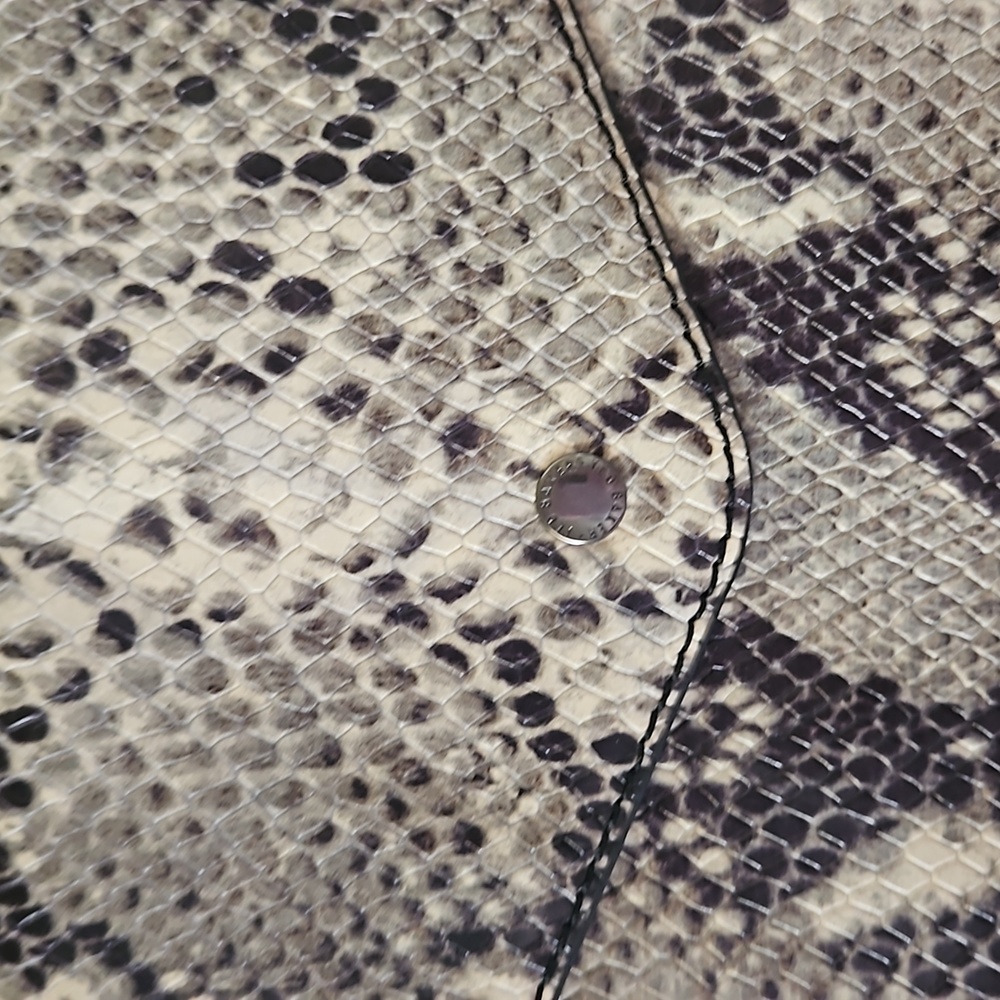 Ted Baker | Women's Crossbody Black Exotic Animal Snake Print Tassels Bag - Picture 10 of 16